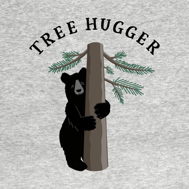 Tree Hugger Black Bear Environmental Forest Wild Life by cottoncanvas